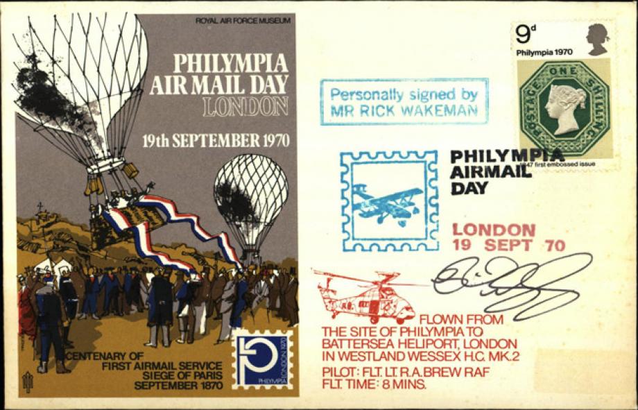 Philympia Air Mail Day Sgd Rick Wakeman