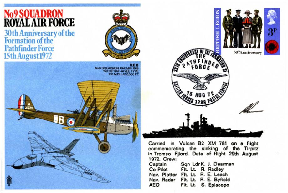 No 9 Squadron cover Pilot signed by K J Dearman