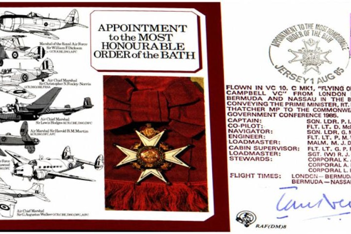 Order of the Bath cover Pilot signed by P I A Neil