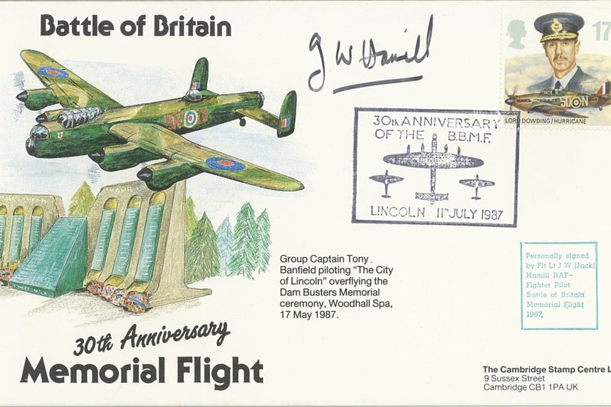 Battle Of Britain Cover Signed J W Hamill