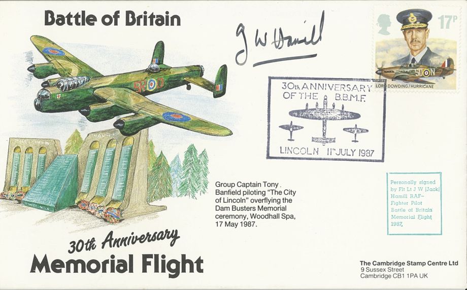 Battle Of Britain Cover Signed J W Hamill