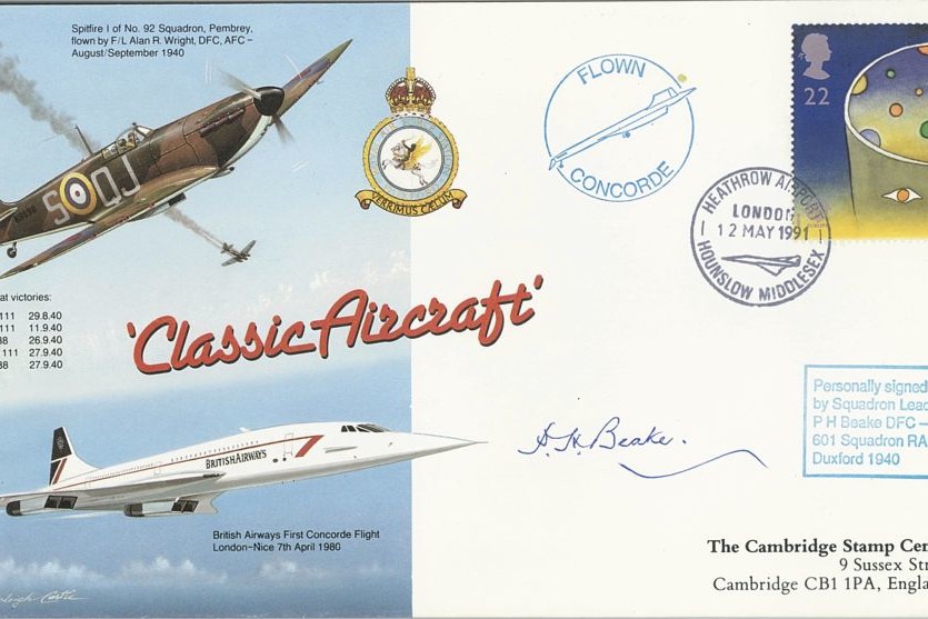 Battle of Britain cover Sgd Sq L P H Beake