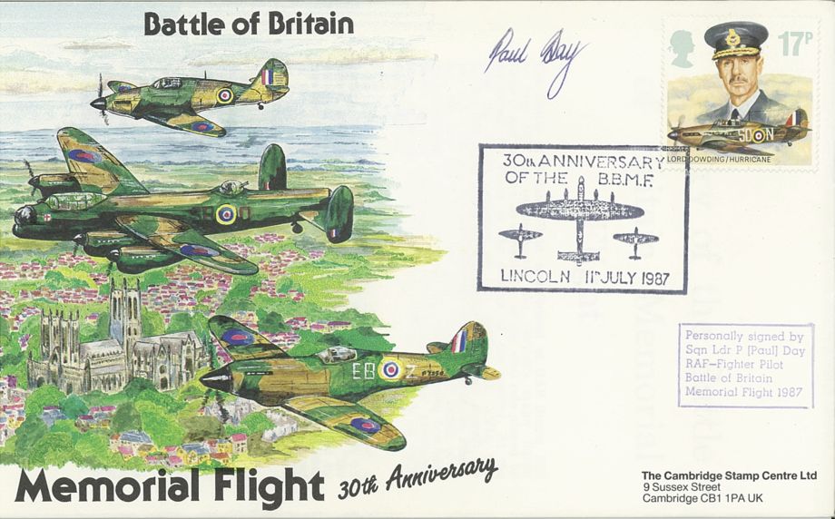 Battle Of Britain Cover Signed P Day BBMF