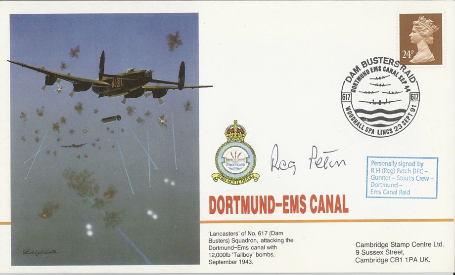 Dambusters 617 Squadron Cover Signed R H Petch Dortmund-Ems Canal