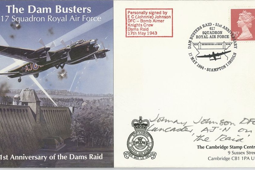 Dambusters 617 Squadron Cover Signed J Johnson Dams Raid
