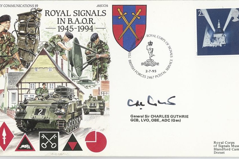 Royal Signals in BAOR cover Sgd Guthrie