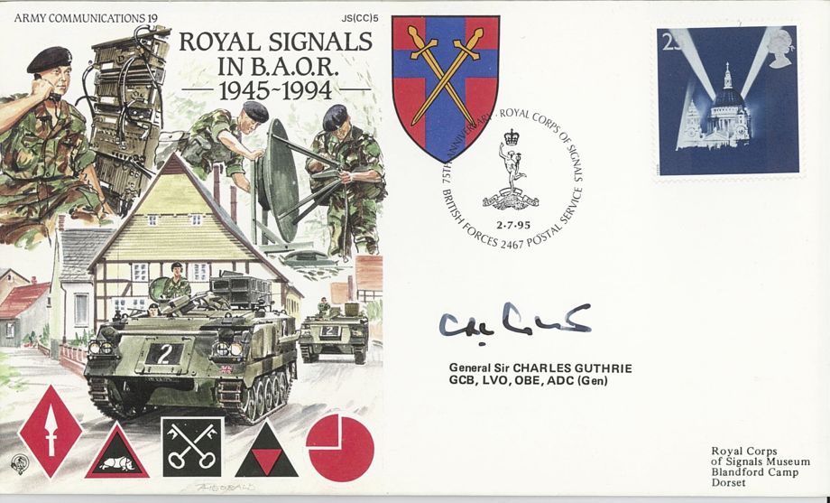 Royal Signals in BAOR cover Sgd Guthrie