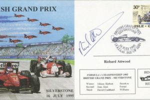 British Grand Prix 1995 Cover Signed Attwood