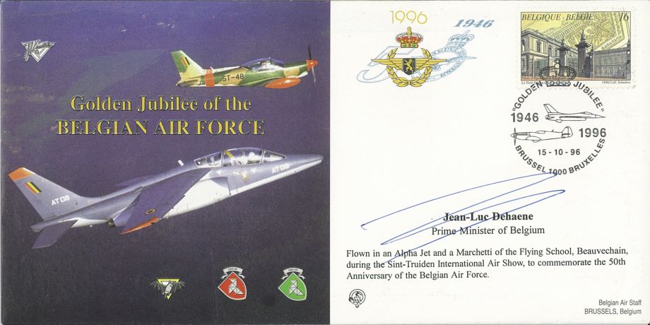 Belgian Air Force cover Sgd J-L Dehaene