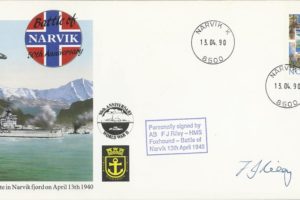 Naval cover Battle of Narvik cover Sgd F J Riley
