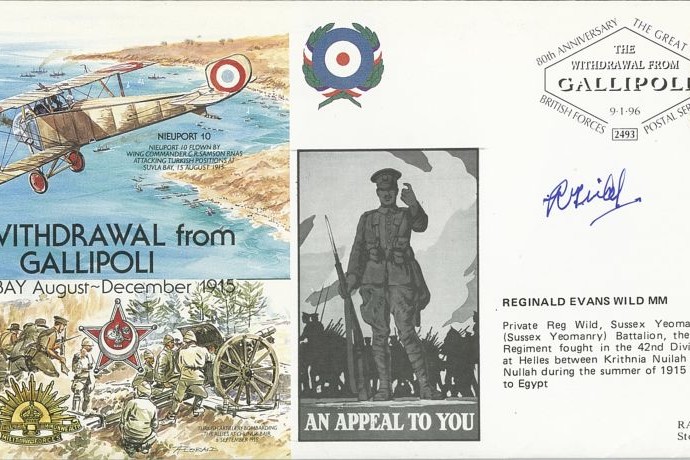 Withdrawal from Gallipoli cover Sgd R E Wild