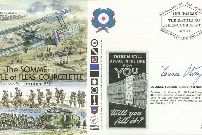 Somme - The Battle of Flers-Courcelette cover Sgd Otway