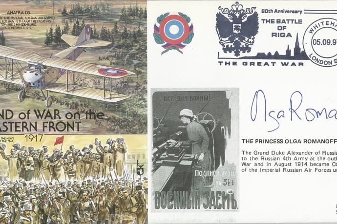 Eastern Front  cover Sgd Olga Romanoff
