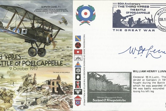 Ypres - Battle of Poelcappelle cover Sgd W H Lunn