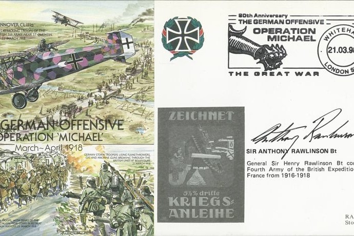 German Offensive 1918 Operation Michael cover Sgd Rawlinson