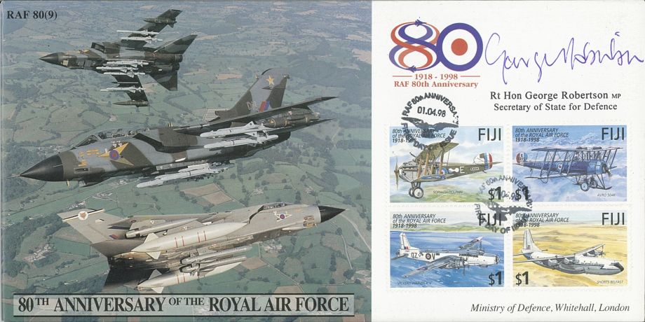 80th Anniversary of the RAF cover Sgd Robertson