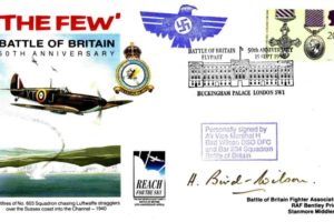 Battle Of Britain Cover Signed H Bird-Wilson A BoB Pilot
