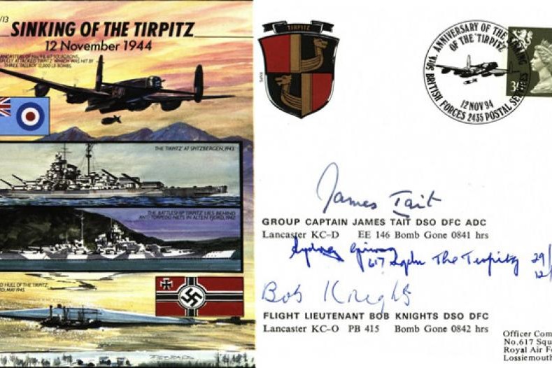 Dambusters 617 Squadron Cover Signed 3 Aircrew Inc Tait
