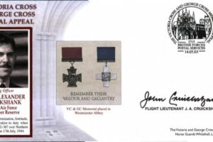 Victoria Cross cover Signed J A Cruickshank VC