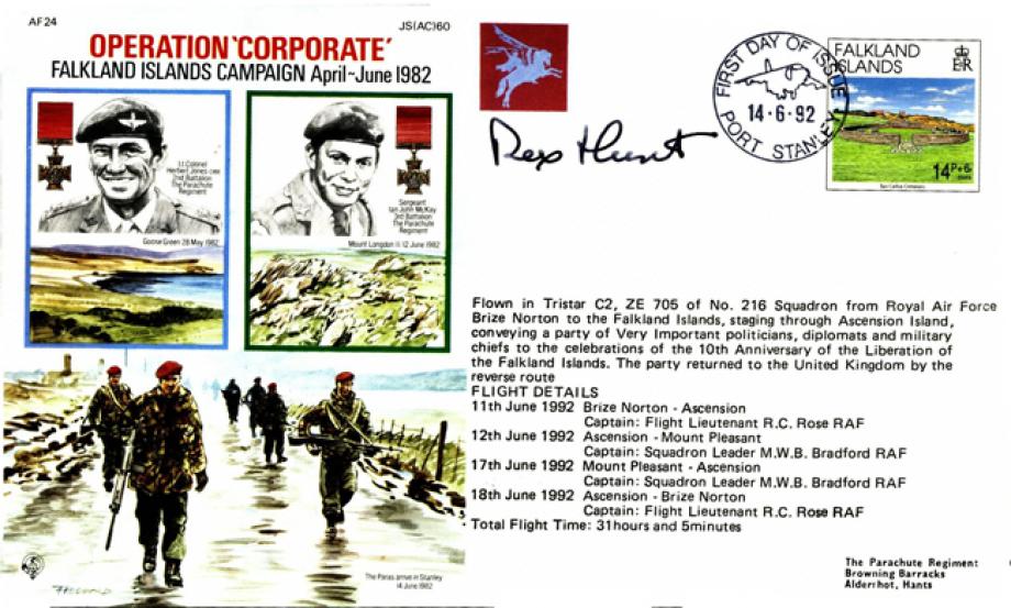 Falklands Cover 30 Sqdn Sgd Sir Rex Hunt
