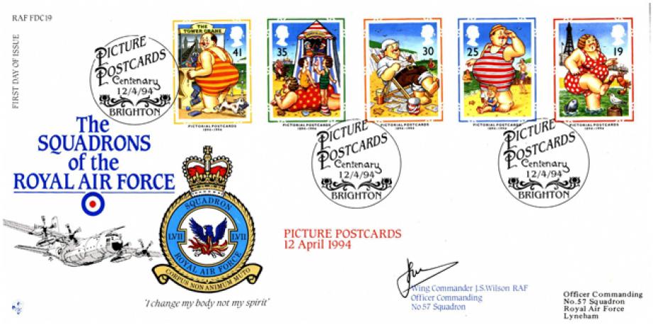 LV11 Squadron FDC Signed by WC J S Wilson the OC of 57 Squadron