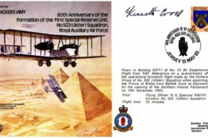 Vickers Vimy 60th Anniversary of 502 Squadron cover Signed