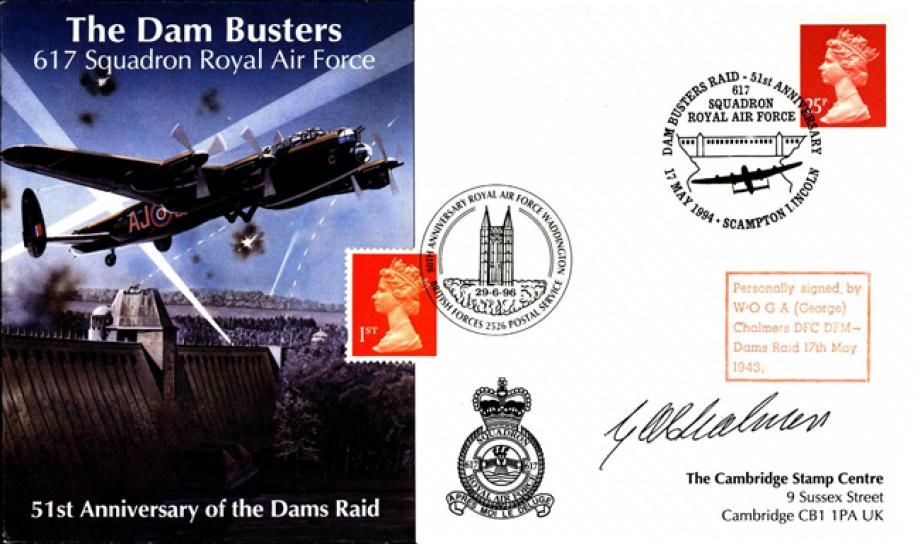 Dambusters 617 Squadron Cover Signed G Chalmers Dams Raid