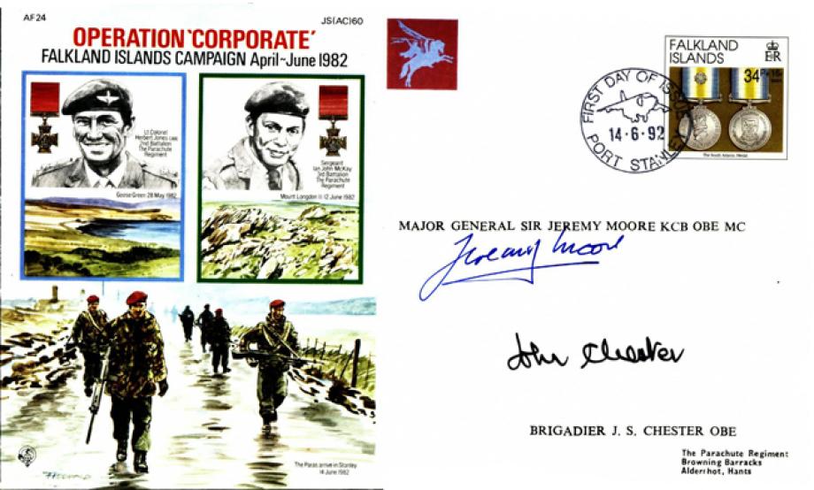 Falklands Cover 30 Sqdn Sgd Moore and Chester