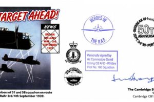 Whitley cover Signed D Strong of 166 Squadron