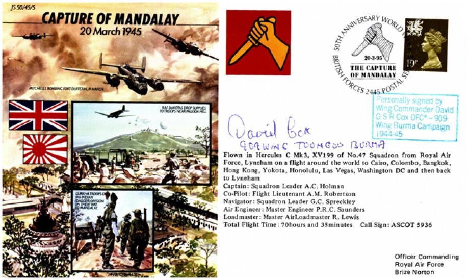 Capture of Mandalay cover Sgd D G S R Cox