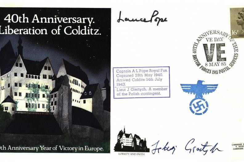 Colditz Cover Signed Lance Pope And J Giertych