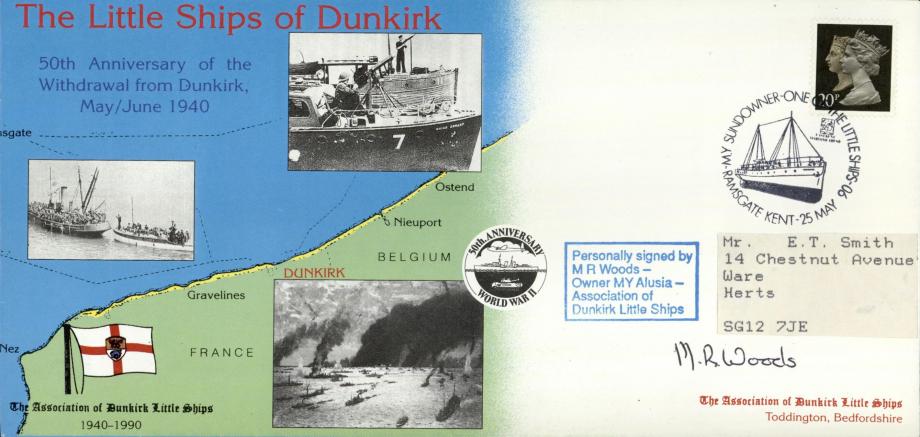 Dunkirk Little Ships cover Sgd M R Woods