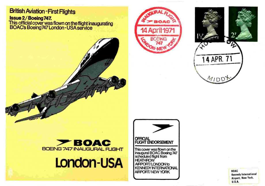 BOAC Inaugral Flight cover