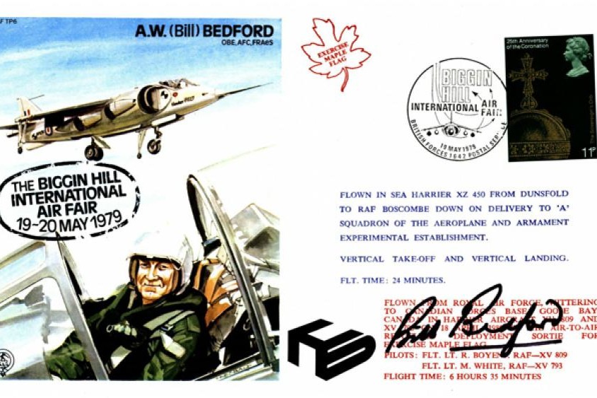 A W Bedford the Test Pilot cover Sgd A W Bedford