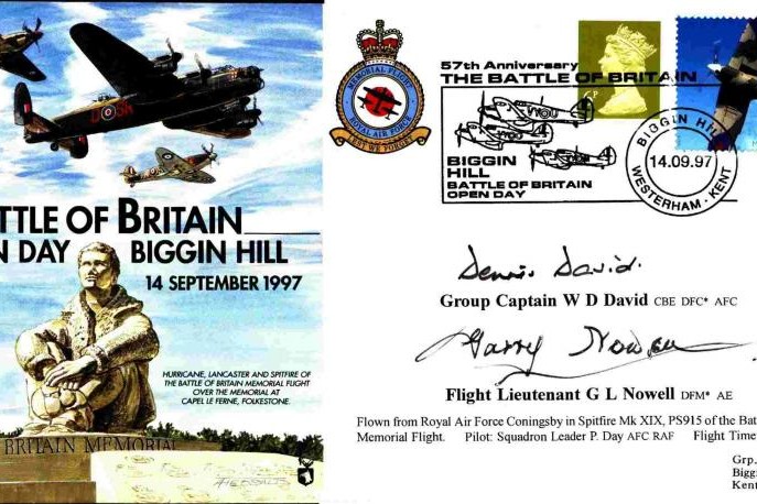 Battle of Britain Cover Signed David And Nowell