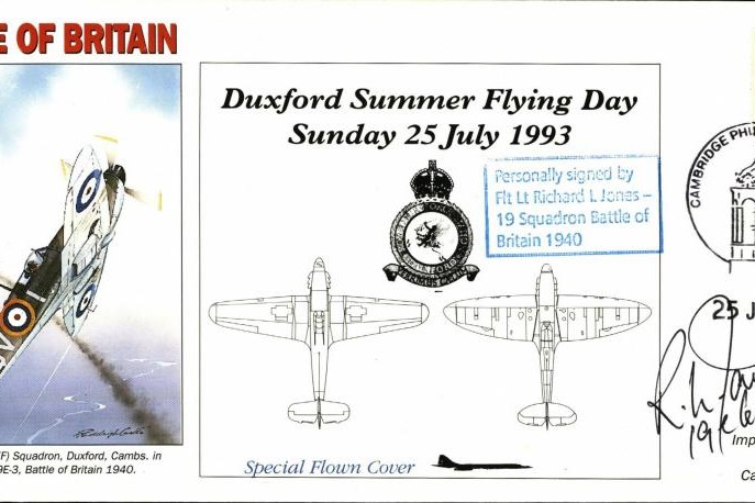 Battle of Britain cover Sgd R L Jones a BoB Pilot 19 Sq