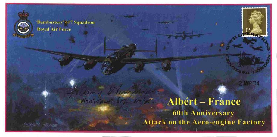 Dambusters 617 Squadron Cover Signed Squadron Adjutant H Humphries