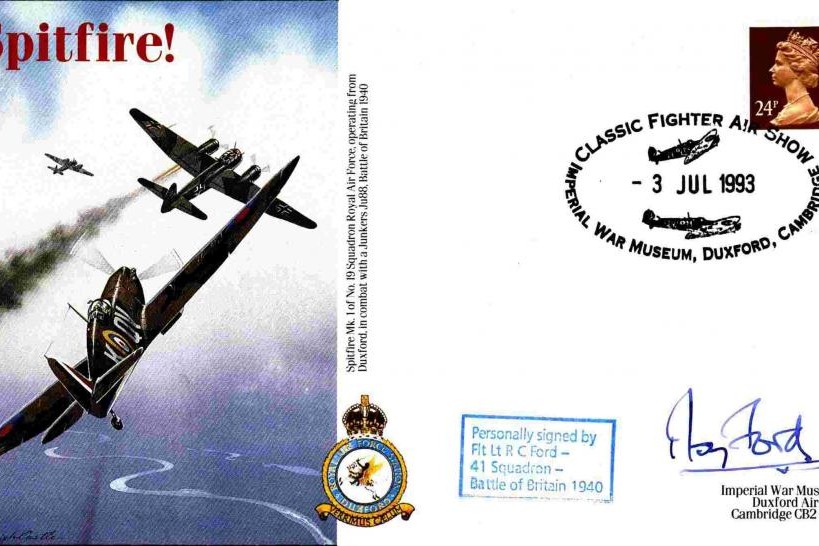 Battle Of Britain Cover Signed R C Ford A BoB Pilot With 41 Squadron