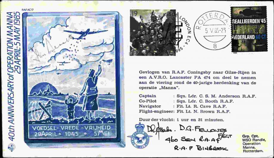 Dambusters 617 Squadron Cover Signed Thomas Bennett And D G Fellowes