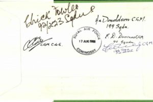 Defence Medal cover Signed 7 airmen