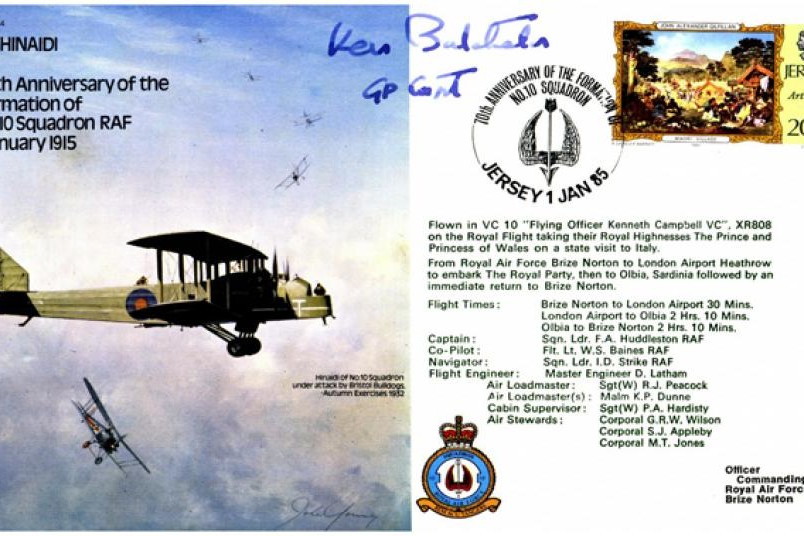 H.P Hinaidi cover Signed K Batchelor 311 (Czech) Squadron