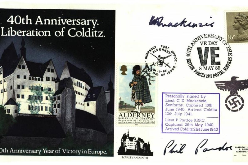 Colditz Cover Signed C D Mackenzie And P Pardoe