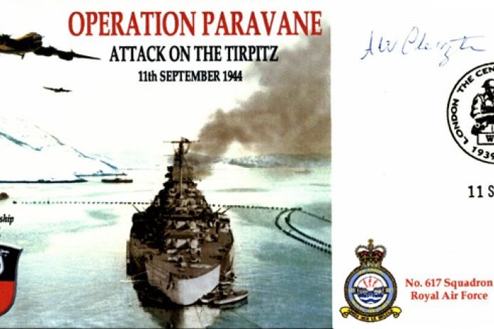 Dambusters 617 Squadron Cover Signed A Cherrington Tirpitz