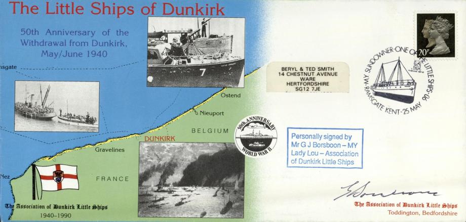 Dunkirk Little Ships cover Sgd G J Borsboon