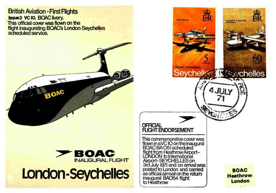 BOAC Inaugral Flight cover