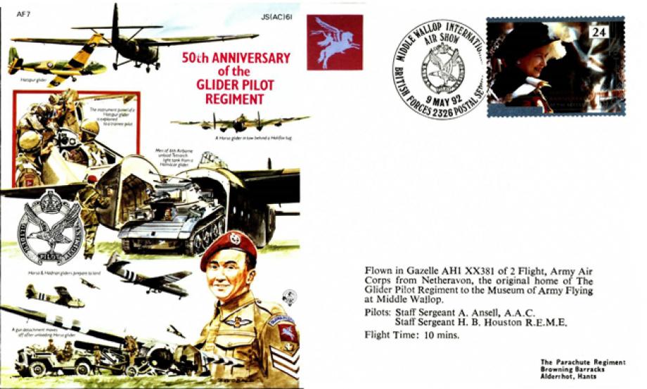 50th Anniversary of Glider Pilot Regiment cover 