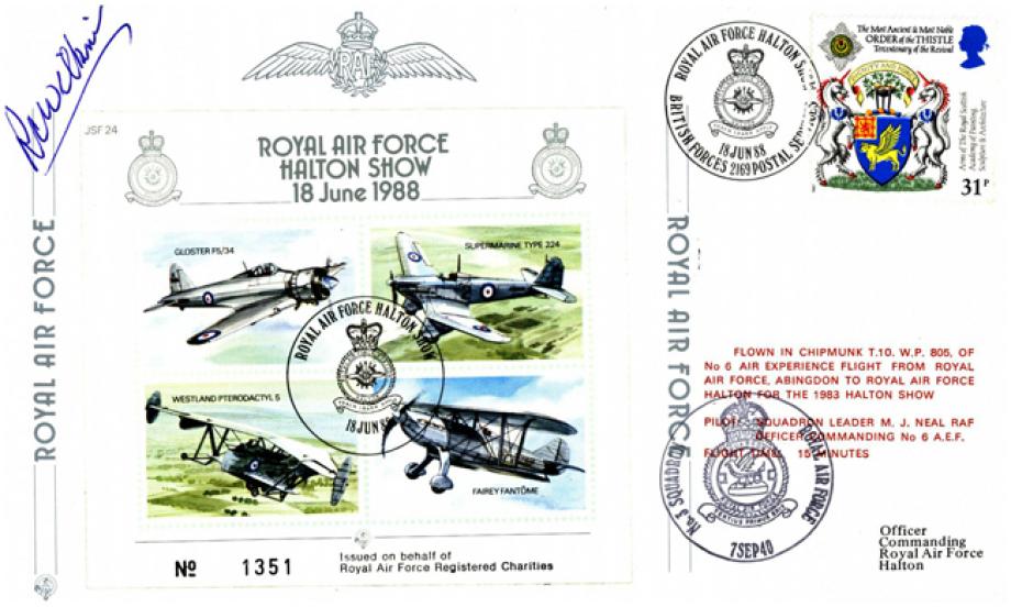 RAF Halton cover Sgd R C Wilkinson with 3 Sq