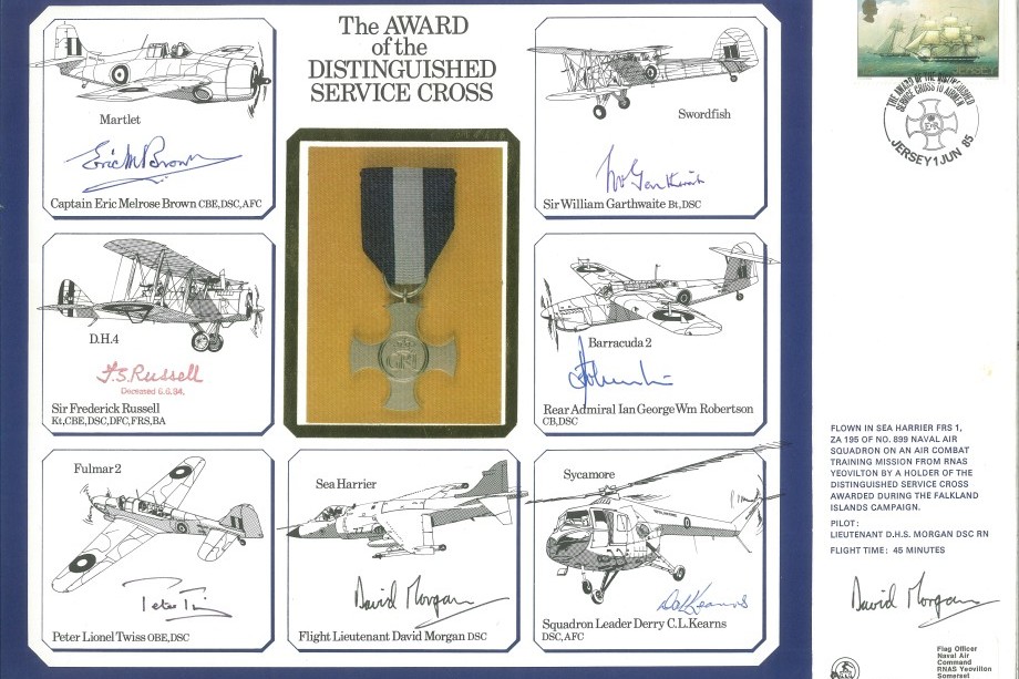 Distinguished Service Cross.Large Signed cover