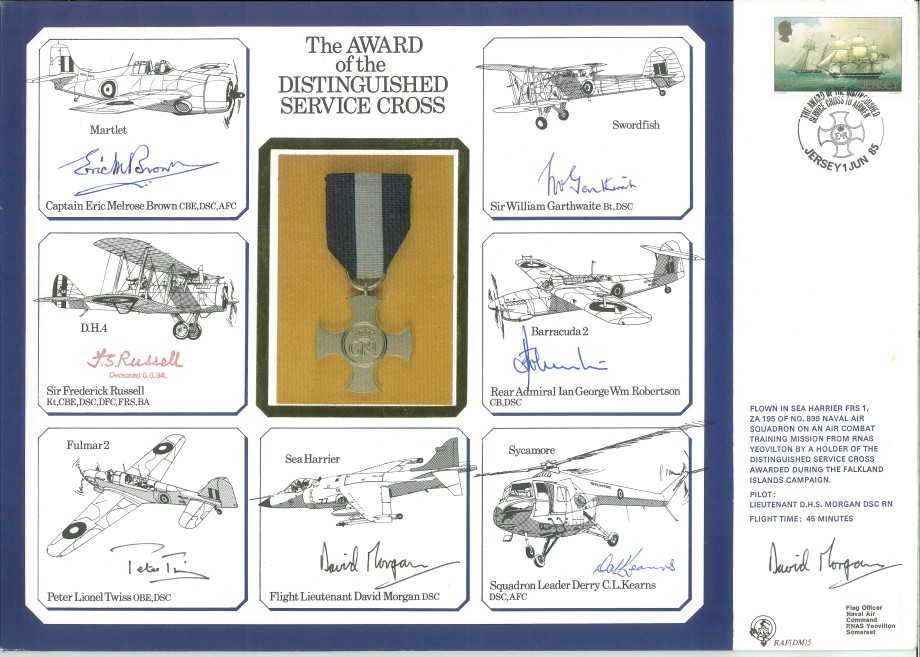 Distinguished Service Cross.Large Signed cover