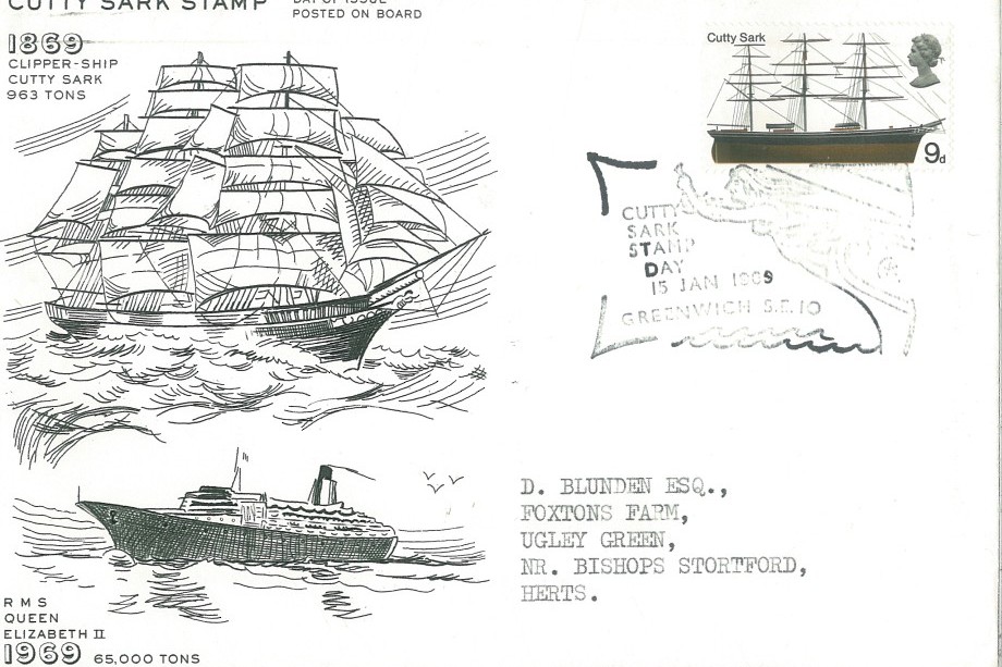 Cutty Sark FDC 15th Jan 1969